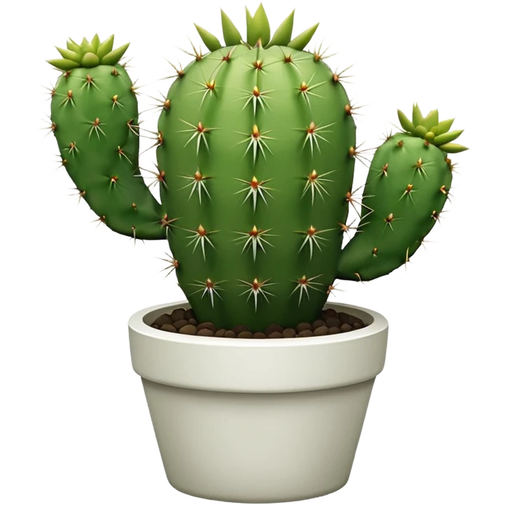 Cactus + white pot, Window Plants emoji