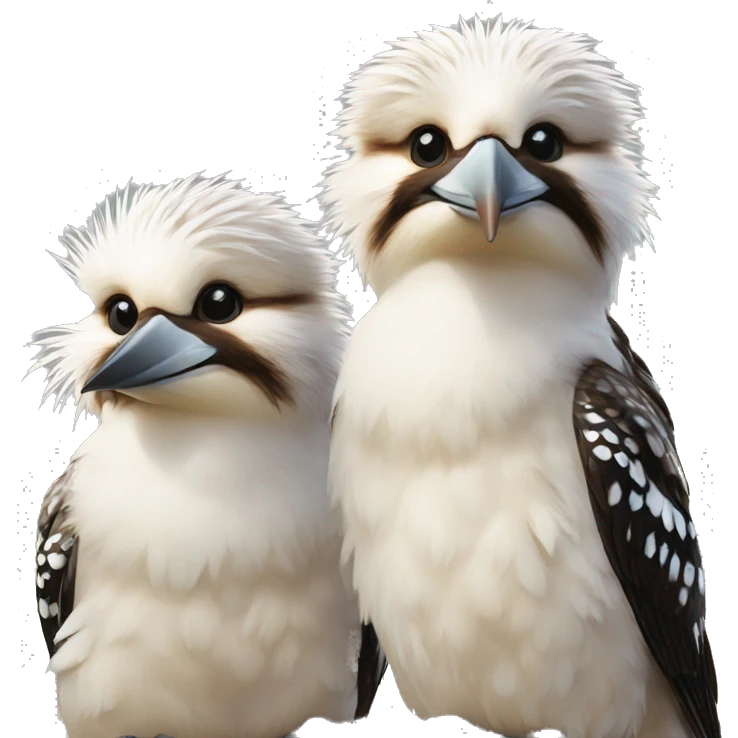 two kookaburras side by side transparent background emoji