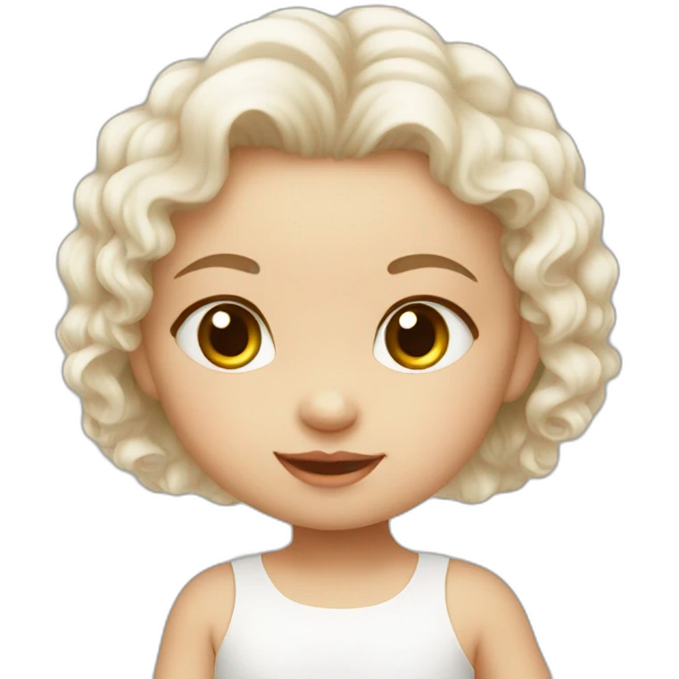 White baby girl emoji