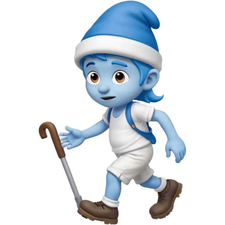 Y a un schtroumpfs il marche il tombe et il se fait un bleu  emoji