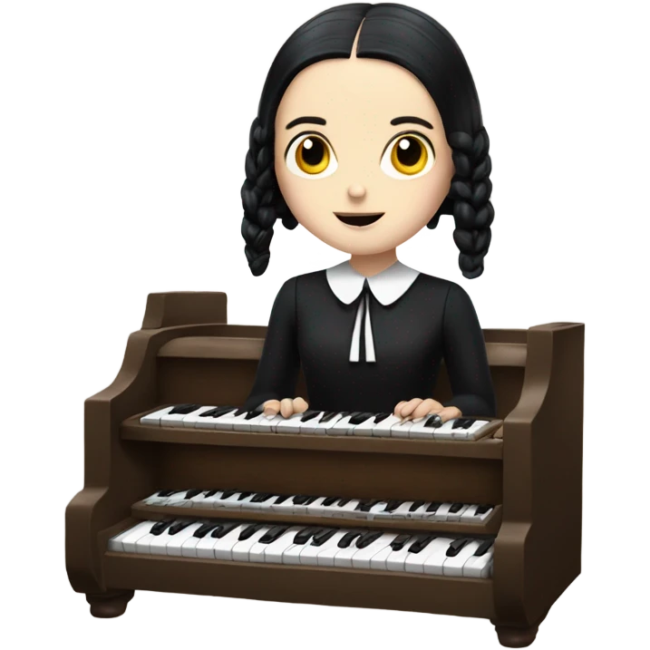 Wednesday Addams, playing the organ emoji
