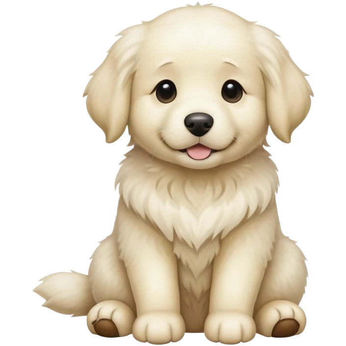 White   retriever  sitting emoji
