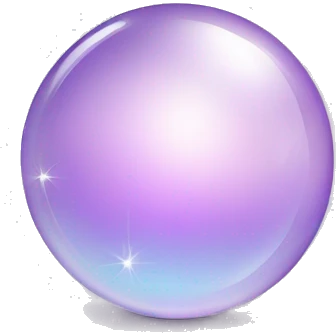 crystal ball sparkles glossy Pastel lilac-gradient emoji
