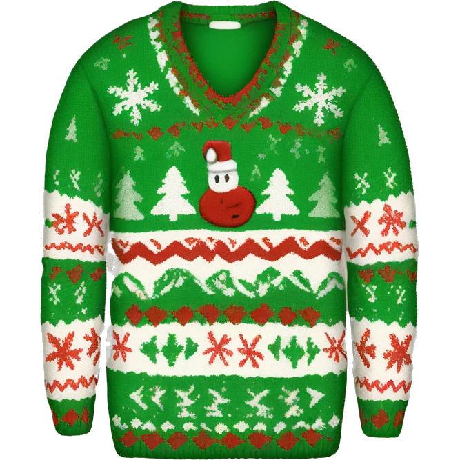 ugly christmas sweater emoji
