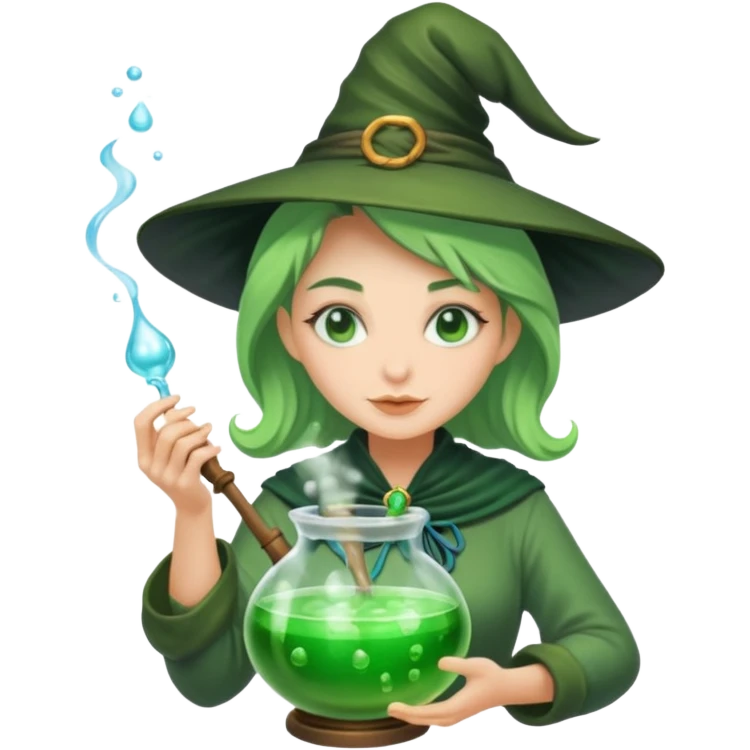 green witch cooking potion emoji
