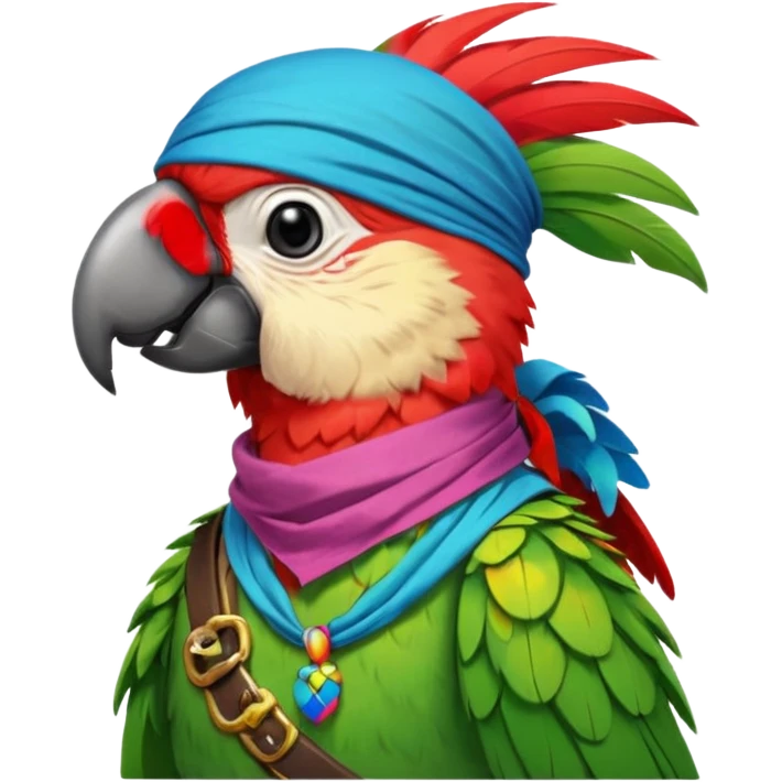 pirate and parrot emoji