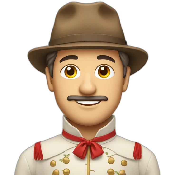 Swiss man in national costume emoji