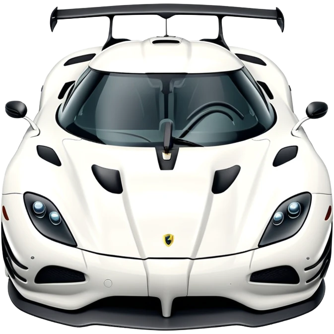 Crea un emoji de un koenisegg agera rs blanco emoji