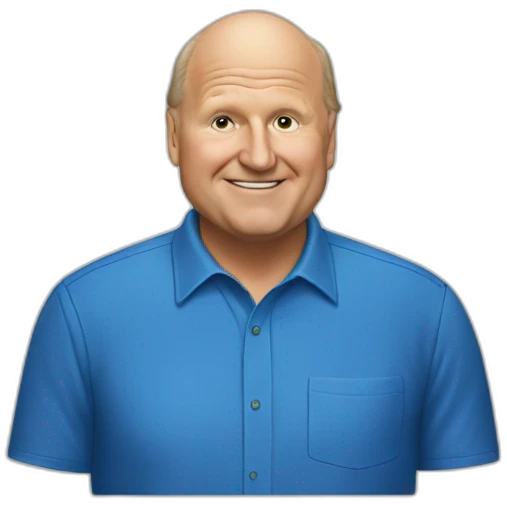 Steve Ballmer blue shirt emoji