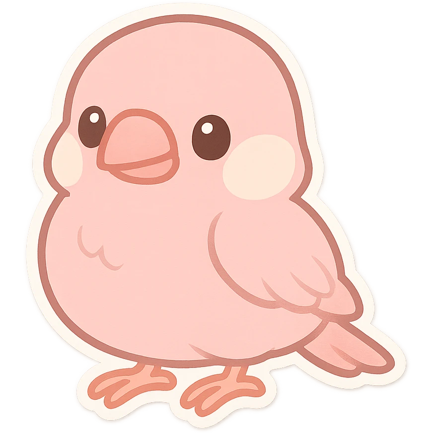 pastel pink finch emoji
