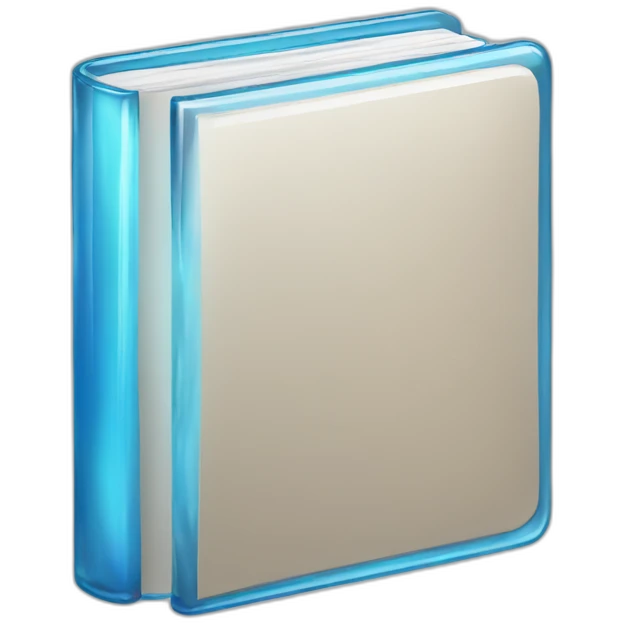 blue clear glass book emoji