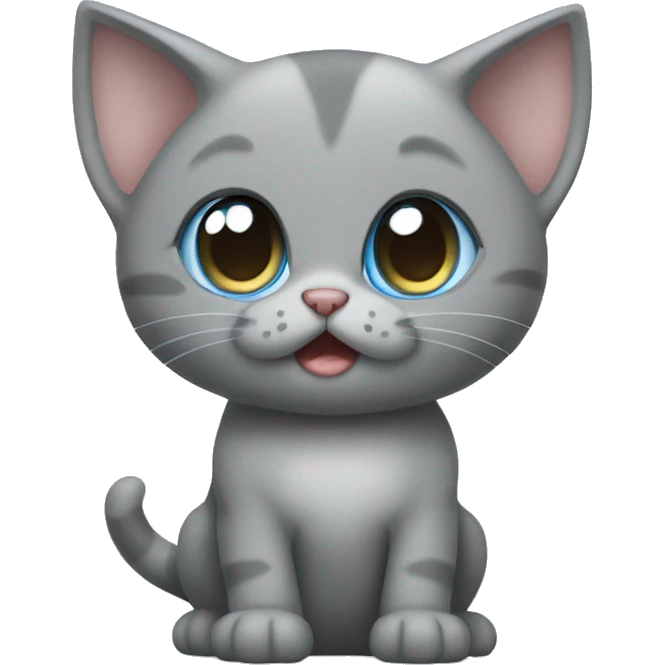 blue eyes grey kitten and poo friend  emoji