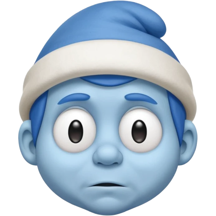 Sleepy smurf emoji
