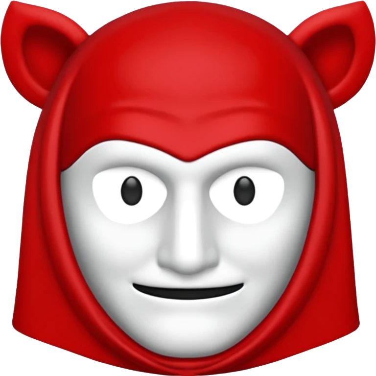 Emoji de la película La casa de papel máscara y la ropa rojo emoji
