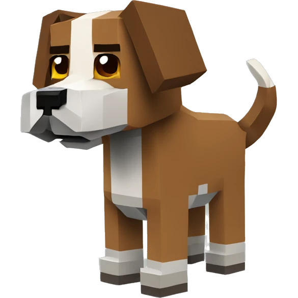 Dog in Minecraft  emoji