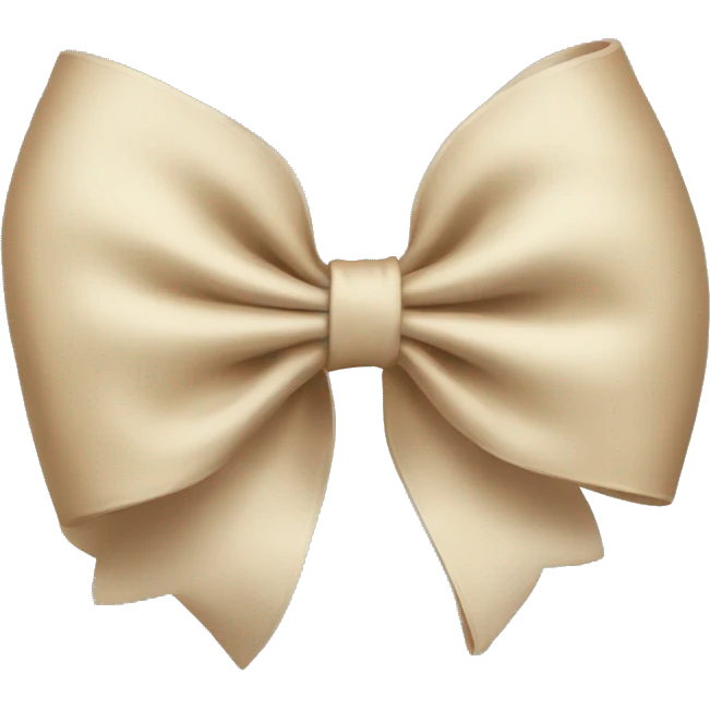 beige bow emoji