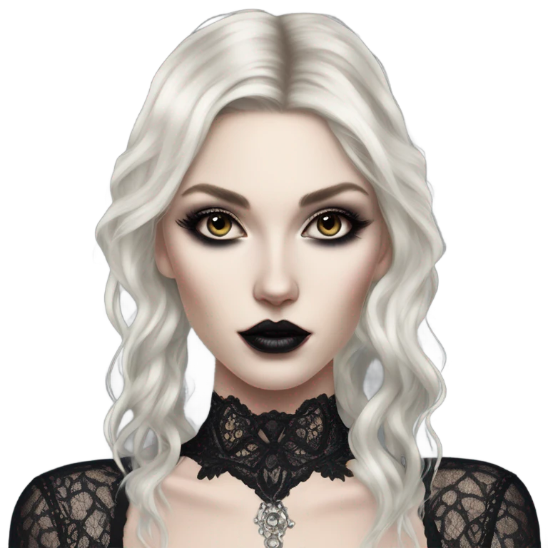 Hyper Realistic Goth victoria secret model emoji