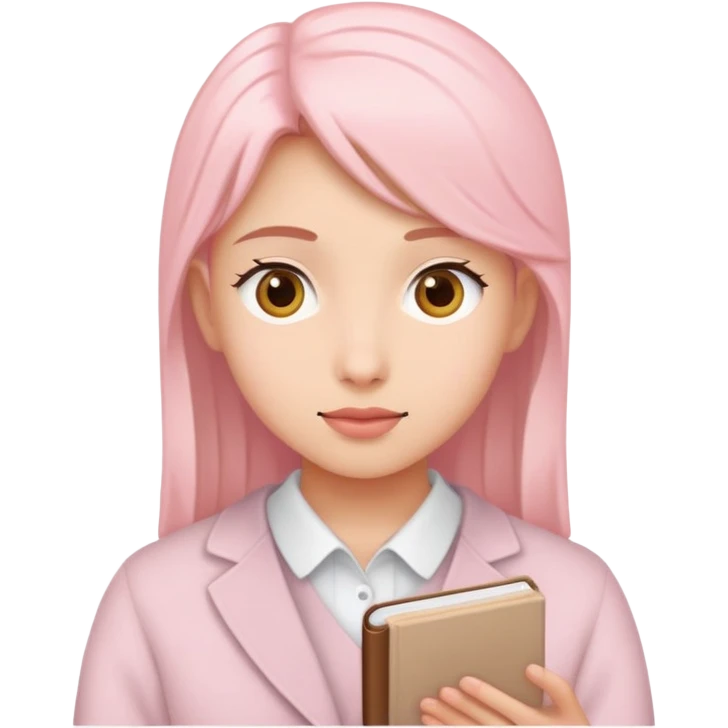 Light pink learn language  emoji
