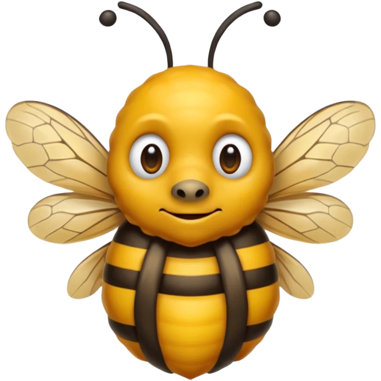 una abeja con cabeza de un señor canoso viejo, robusto yhumano, el cuerpo de la abeja dejalo sin cambiar emoji