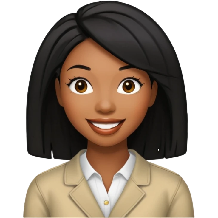 Brandy Norwood with black hair emoji