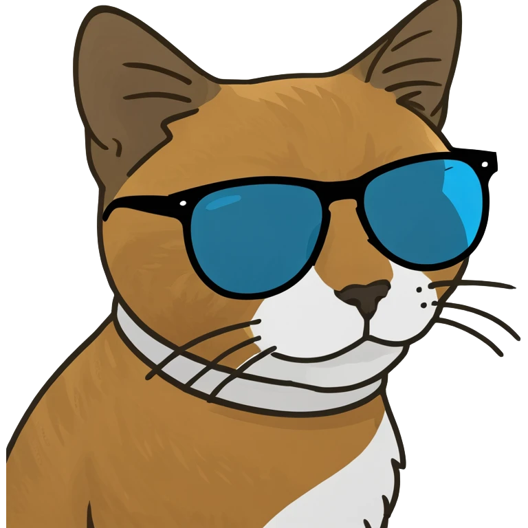 Cat with sunglasses emoji