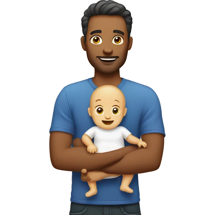 Dad with baby emoji