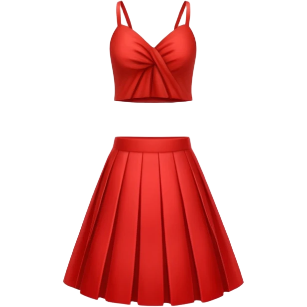 plain isolated red skirt emoji