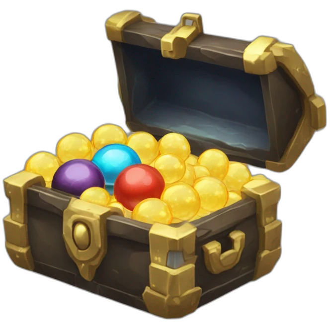 Pokemon Game LootCase Color Obsidian Rich Treasure Legendary Epic Pokeballs and Pokemons Inside this have Shiny Glow emoji