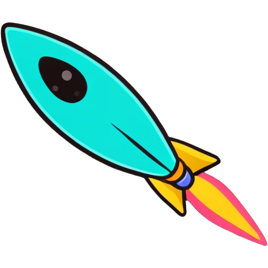 colorful comet with sparkling tail emoji