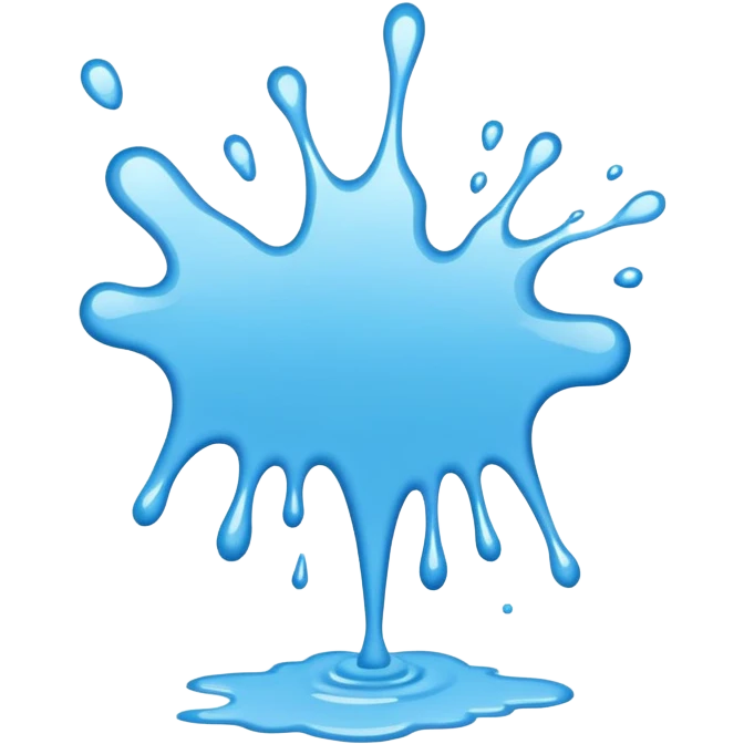 light blue paint splash emoji