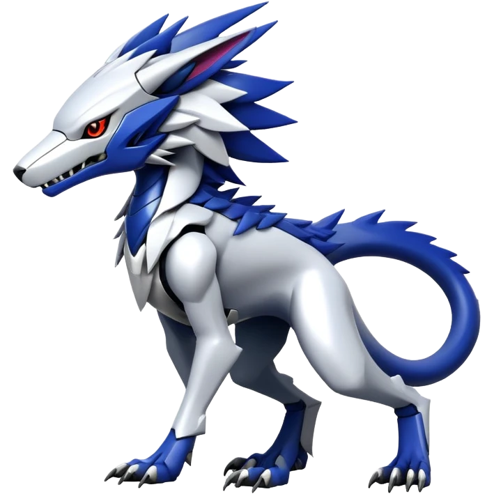  exotic futuristic modern cyber-Fakémon-Digimon-Sergal-creature emoji