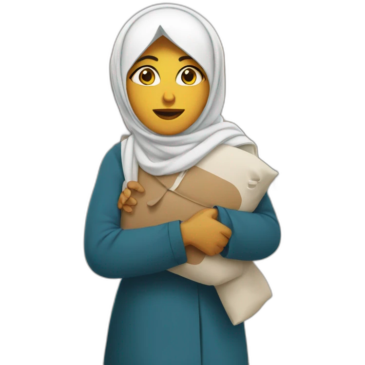 Muslim woman carried into israel emoji