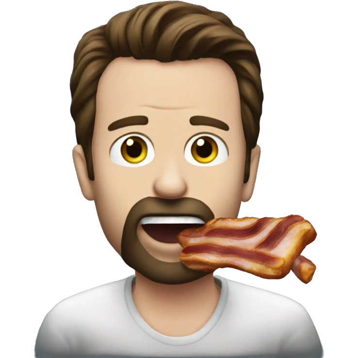 emmett j scanlan eating bacon emoji