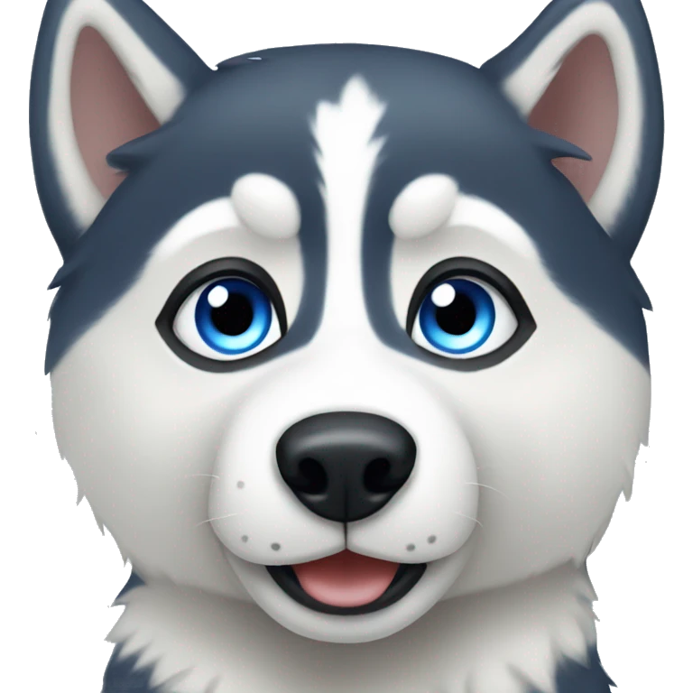 husky with blue eyes emoji
