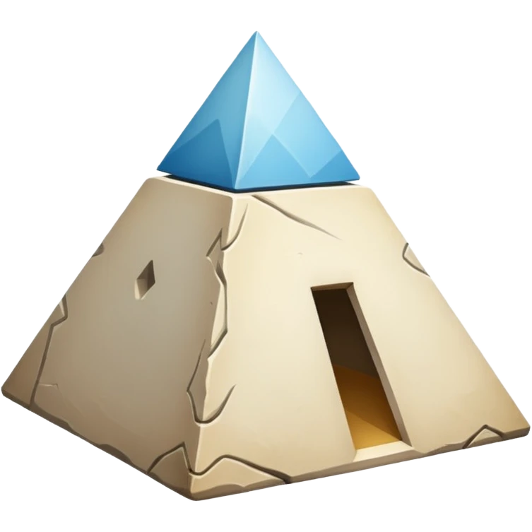 beautiful white pyramid  emoji