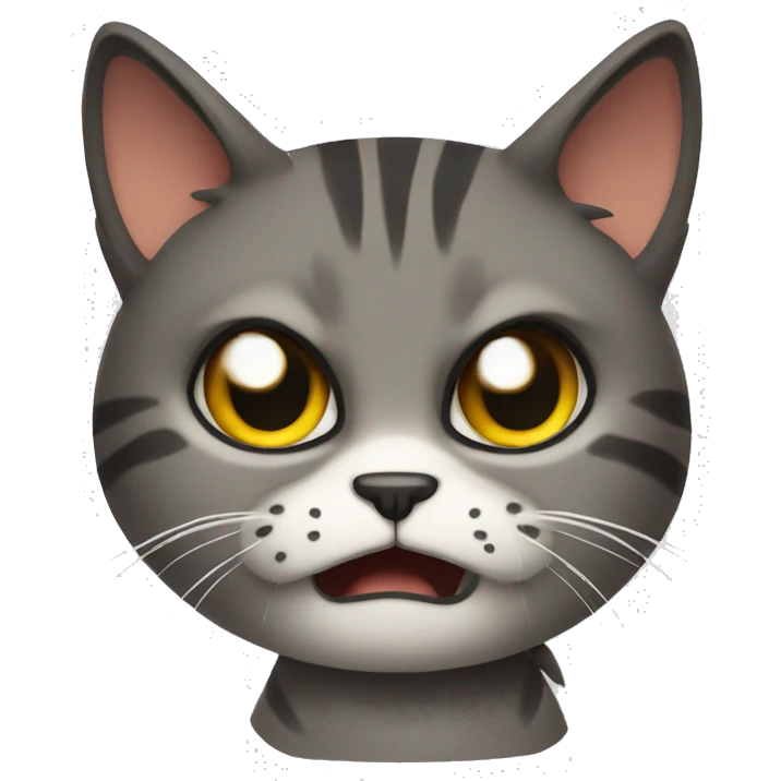 angry cute cat emoji