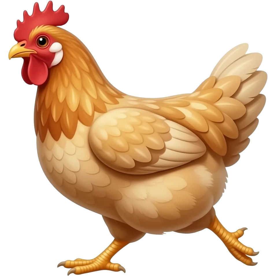 Running chicken emoji