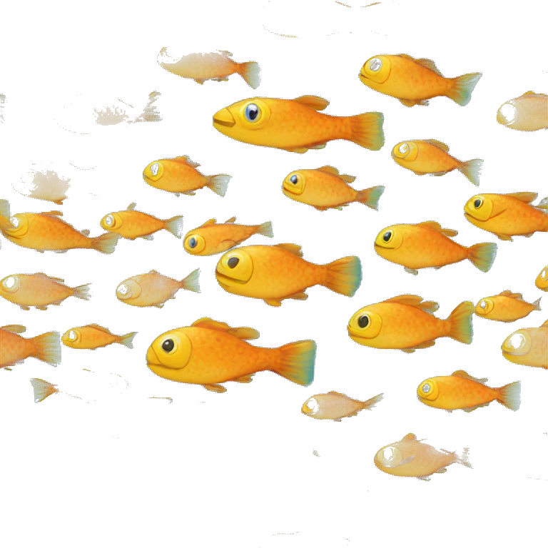 Colorful fish swimming in a blue sea  emoji