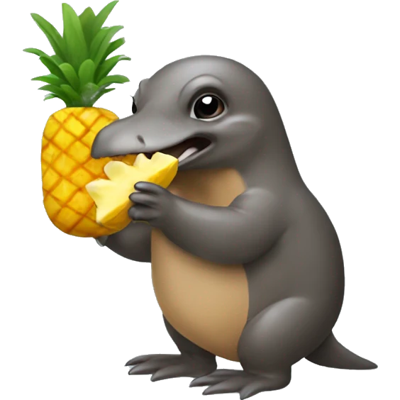 Platypus eating a pineapple  emoji