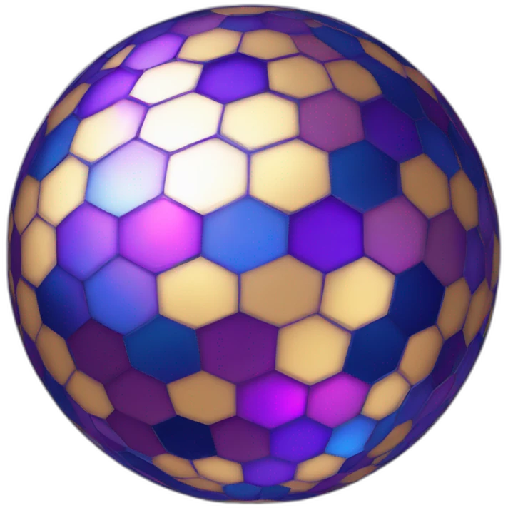 blue and purple disco ball emoji