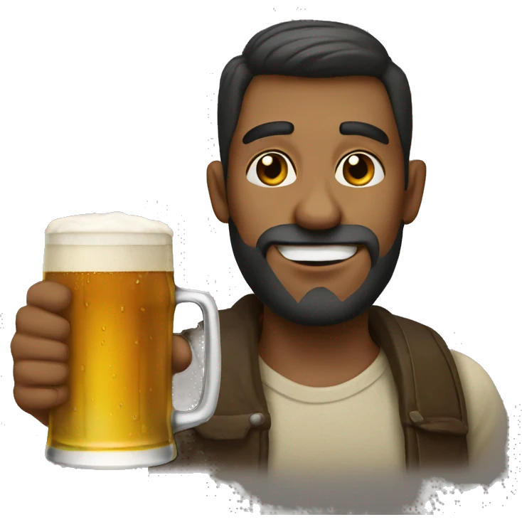 Man drink beer emoji