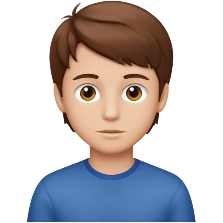 Bubble boy with brown hair  emoji