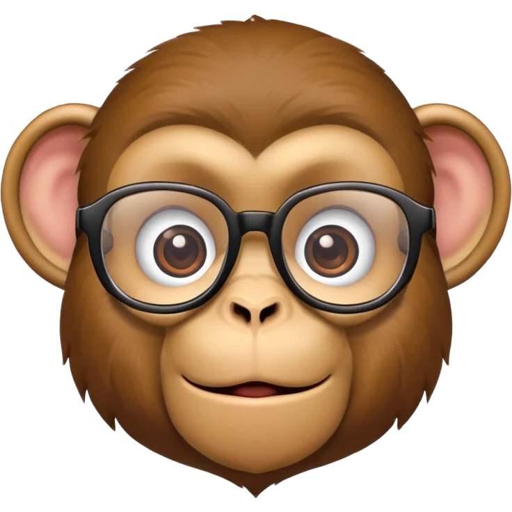 Monkey with glasses emoji