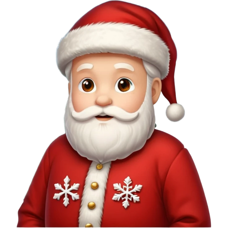 Santa Claus and a Christmas Tree with Snowflakes emoji