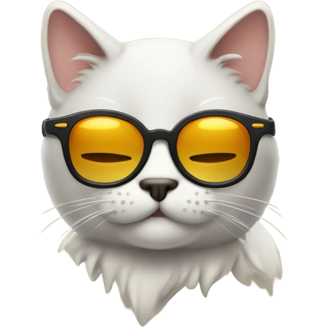 Gato con gafas en la playa emoji