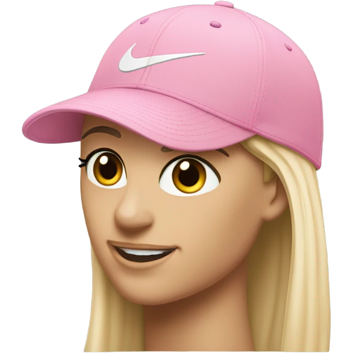 pink nike cap emoji