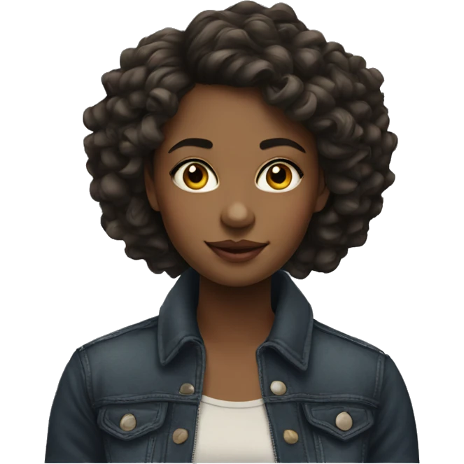 real style portrait girl  emoji