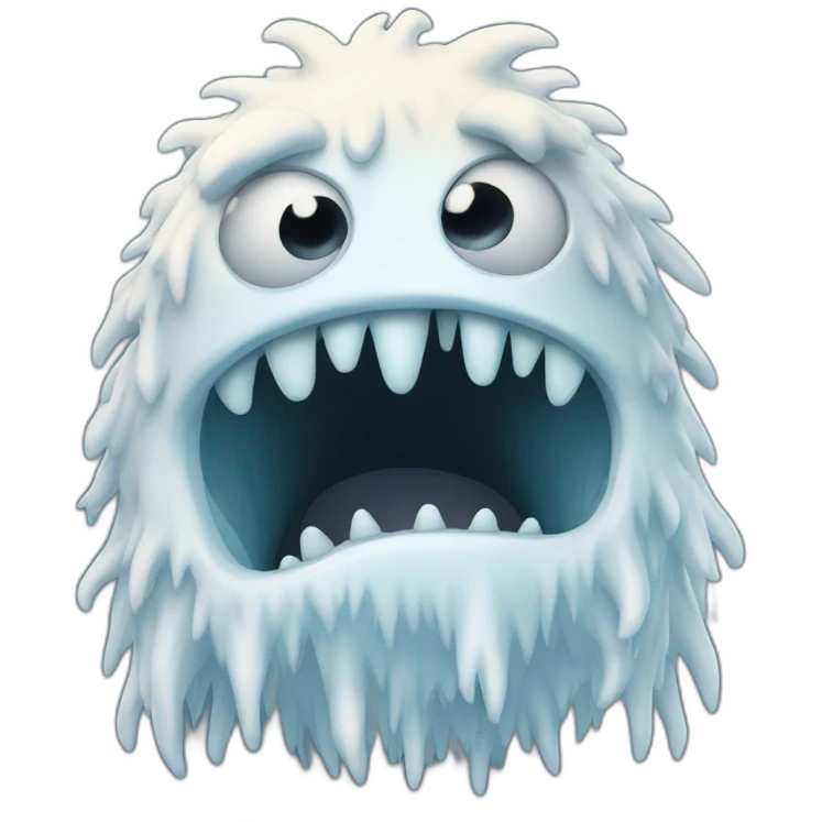 Scary Snow monster emoji