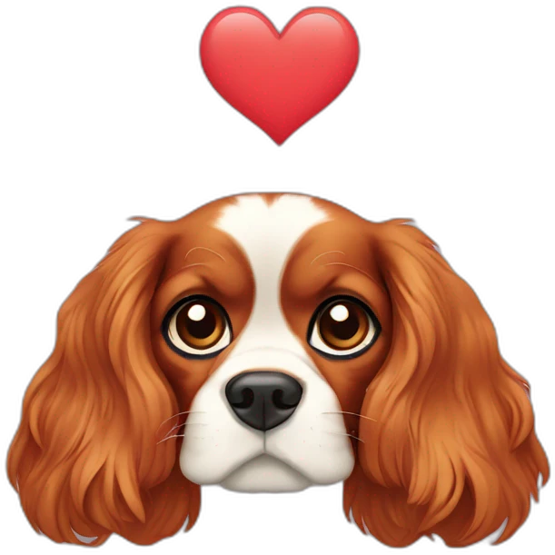 The Cavalier King Charles Spaniel take heart emoji