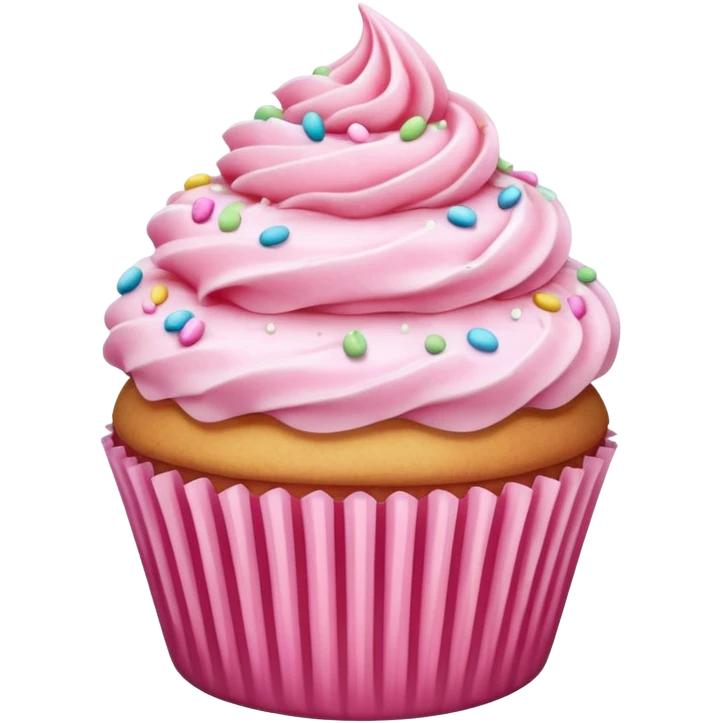 Cupcake with pink icing emoji